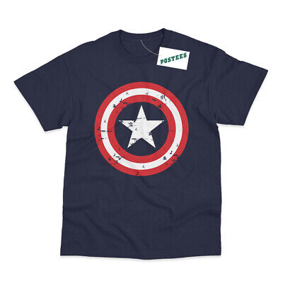 Captain Inspired Comic Book America Superhero Kids Printed T-Shirt