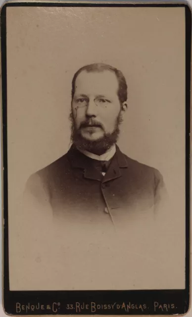 Benque à Paris Photographie Carte de visite Cdv Vintage Albumine 