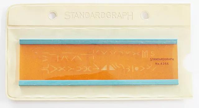 Zeichenschablone STANDARDGRAPH N° 4356 Oberflächenzeichen