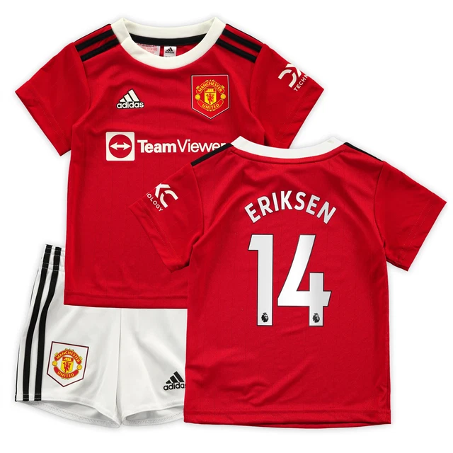 Manchester United Football Kit (Size 6-9M) Infant's adidas Home - Eriksen - New