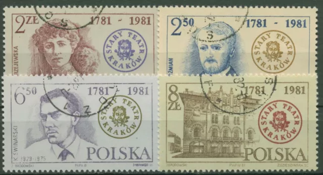 Polen 1981 Altes Theater Krakau 2777/80 gestempelt
