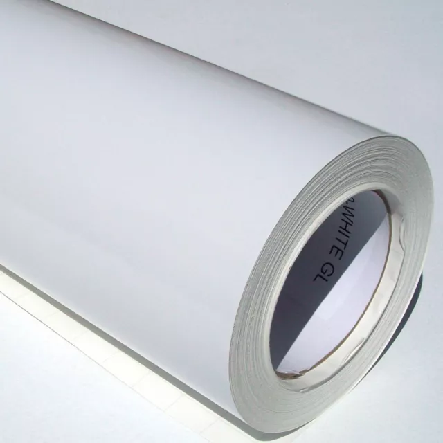 5mtr Roll Of Premium 100micron White Gloss Sign Vinyl Self Adhesive Sticky Back