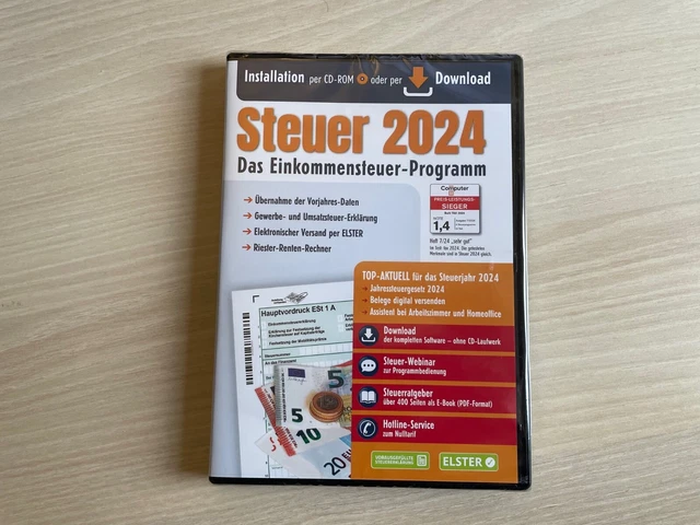 ALDI STEUER 2024 Steuererklärung für Steuerjahr 2024 CDROM NEU