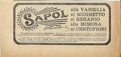 PUBBLICITA' 1942 EMULSOL PRODOTTI CASA  SAPONE CEROLATTE ARDO PAGLIETTA MILANO 