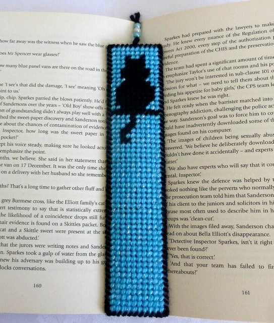 CAT Kitten Sparkle - Handmade bookmark. Christmas, Birthday, Book lover Gift