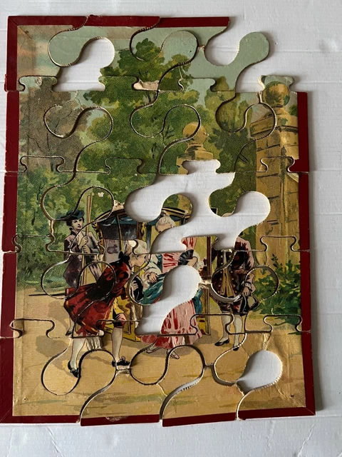 JEU ANCIEN PUZZLE de patience double face enfants,Saussine,MD, EUR 25,00 - FR