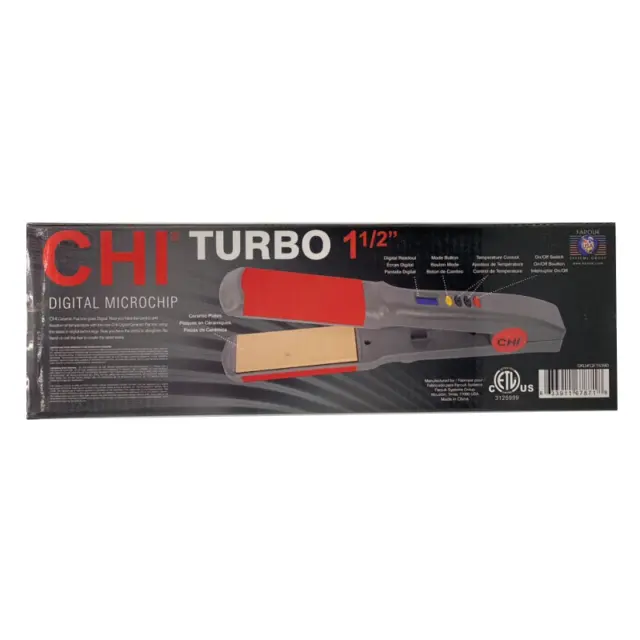 CHI Turbo 1 ½" Digital Microchip Ceramic Hairstyling Iron 2