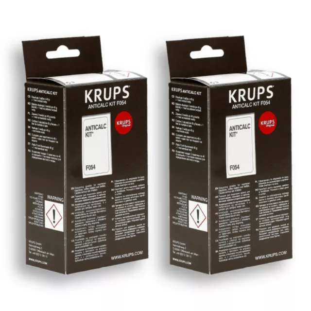 2x Krups Anticalc Kit F054 Détartrant, poudre de nettoyage