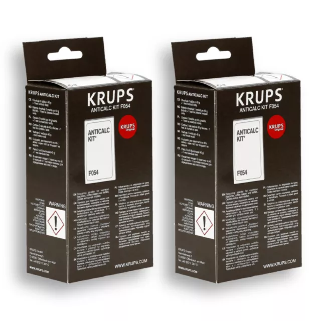2x Krups - Original Kit Anticalcaire détartrant Sachets pour Machine à café F054