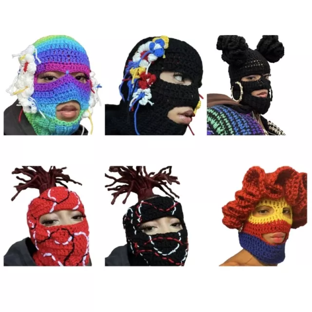 Funny Headgear Full-Head Hat Neck Warmer Party Holiday for Kid Teens Men Women