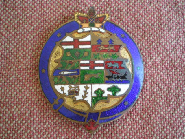 Victorian Patriotic Canadian 7 Provinces Enamel Gilt Bronze Women's Belt Buckle