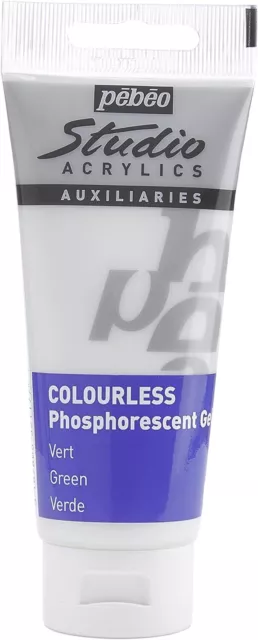 PEBEO Studio Acrylics Phosphorescent Gel, Colorless, 100 ml (Pack of 1)