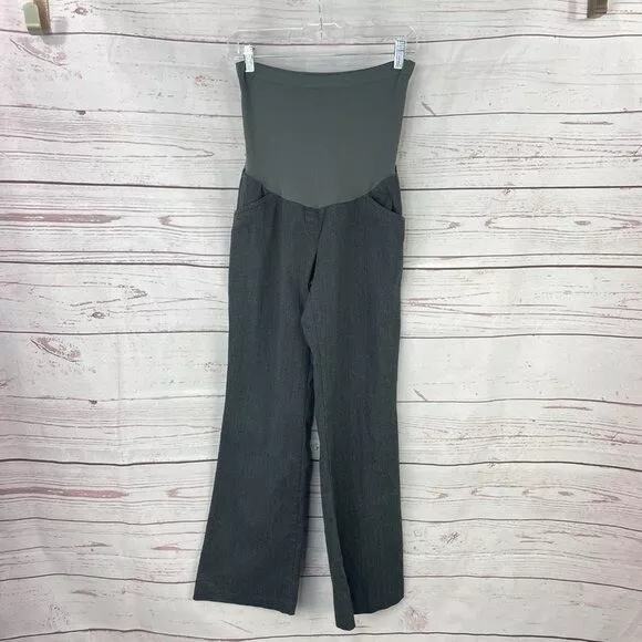 Motherhood Maternity Women's Gray Straight Leg Dress Trouser Pants Size Small