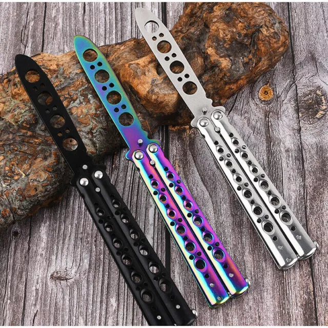 High Quality Butterfly Balisong steel Dragon Trainer Metal Practice Toy tool 2