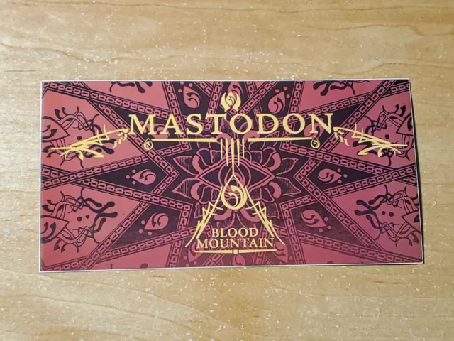 Mastodon Rare Blood Mountain original Promo Bumper Sticker Band logo Decal