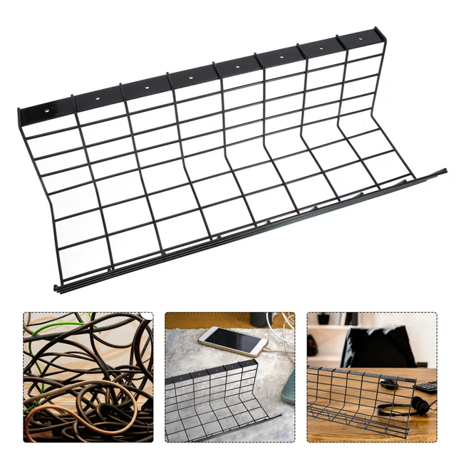 UNDER DESK CORD Organizer Wires Cable Management Rack Computer Tray £14 ...