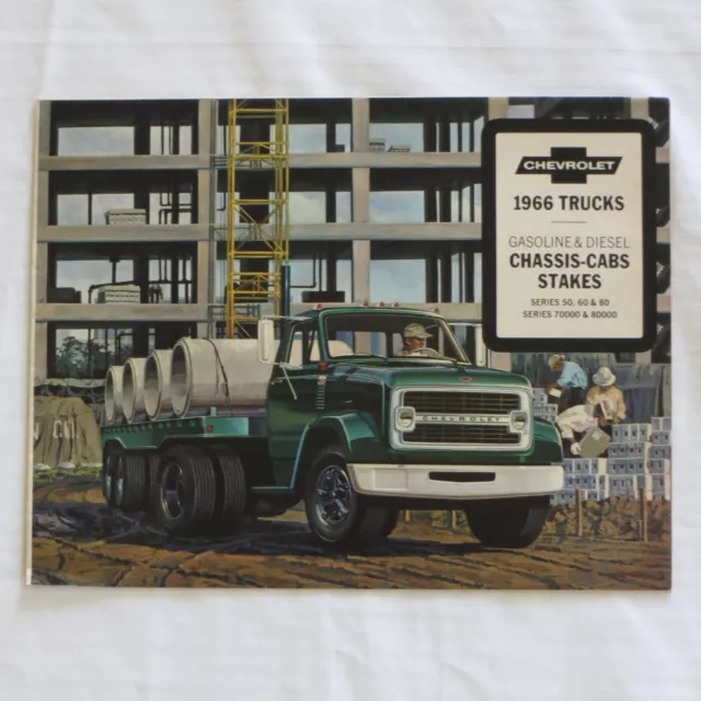 1966 Chevrolet Trucks Fold-Out Dealer Sales Brochure - 50 60 80 70000 80000