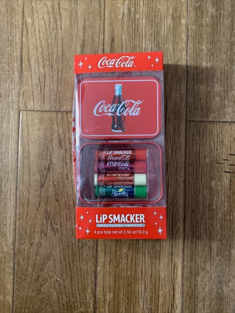 LIP SMACKER Coca Cola Lip Balms w Collectible Tin: Cherry Coke Vanilla Sprite