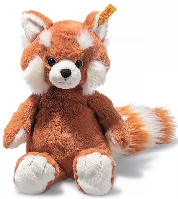 Steiff' Benji 'Rouge Panda - Doux Câlin Amis - Peluche - 28cm - 075537