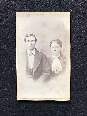 Antique Blairsville Pennsylvania Handsome Couple Civil War Era CDV Photo Card