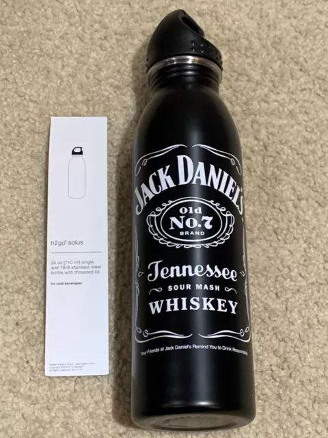 NEW - Jack Daniels Old No. 7 Stainless Steel Water Bottle Whiskey 24oz H2go