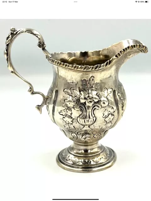 Solid Silver Cream Milk Jug Early George III 1761