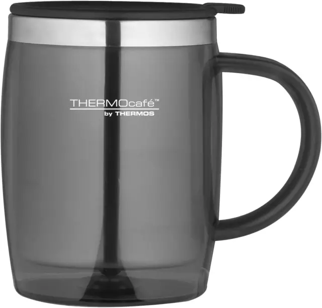 Thermos ThermoCafe Translucent Desk Mug Gun Metal 450 ml