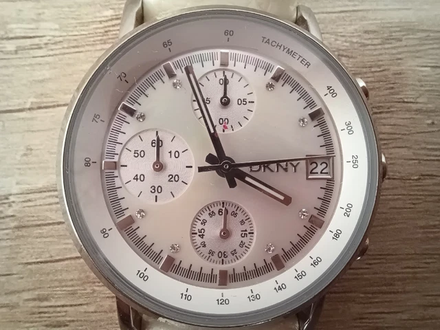 Dkny watch sales solid stainless steel
