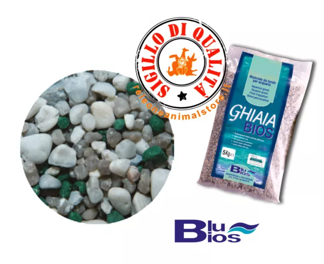 Sabbia Ghiaia Special Mix 1 KG e 5 KG mm 3/7 per Acquario BluBios Fondo Acquari