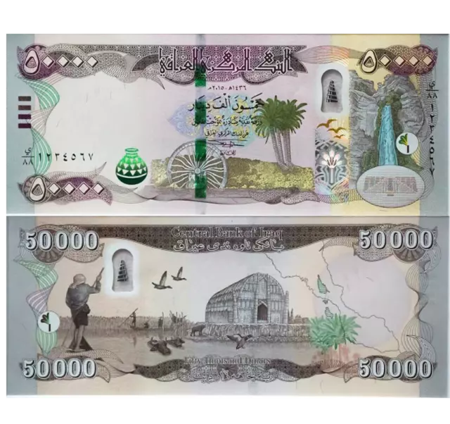 HALF MILLION UNC   Iraqi Dinar Currency  /  2020 High Security Notes  /  10x 50K