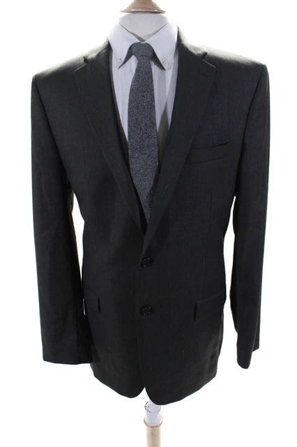 Lauren Ralph Lauren Men's Wool Single Breasted Blazer Gray Size 44