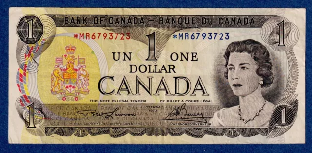 Canada $1 (1973) BC-46aA / P-85a(1) REPLACEMENT NOTE (Circulated) *MR6793723