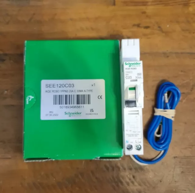 Schneider IKQE RCBO 1PPNS 20A C 30MA A-TYPE (SEE120C03)