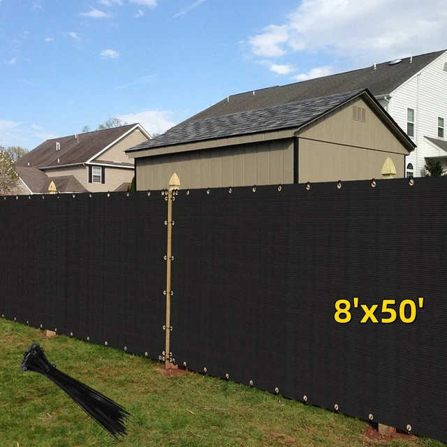 8FT X 50 Privacy Fence Screen Garden Yard Windscreen Mesh Shade Cover