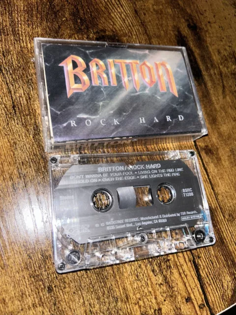 Britton -Rock Hard(used 1988 Cassette Tape) Hard Rock/Pop Metal_Great White Drum
