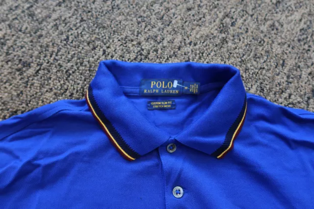 POLO RALPH LAUREN Men's Custom Slim Fit Stretch Mesh Polo Shirt MEDIUM ...