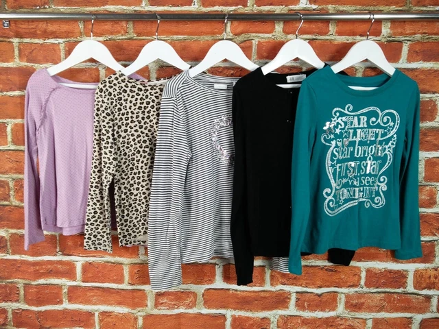 Girl Bundle Age 6-7 Year Gap Next H&M Long Sleeve T-Shirt Cardigan Leopard 122Cm