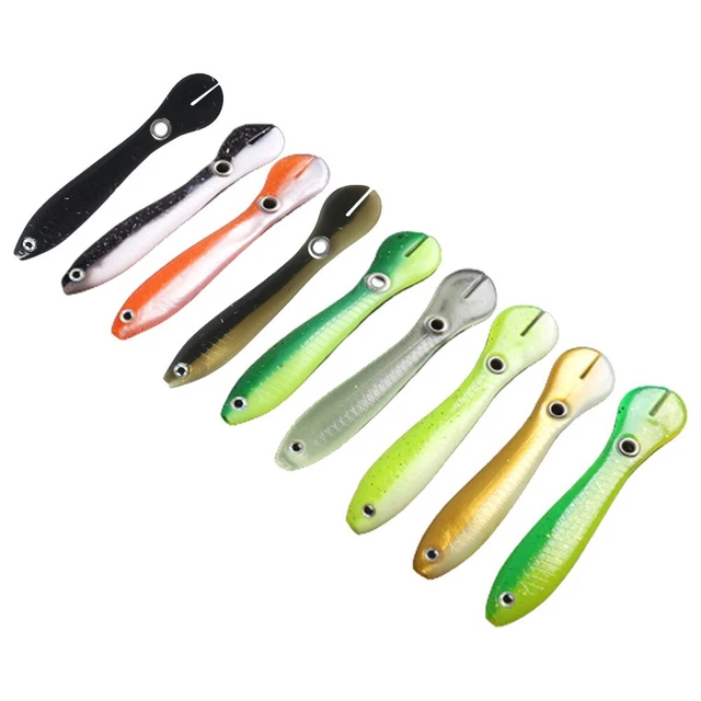 7cm Appât de Pêche Wobble Queue Leurre Silicone Loach / Appâts Artificiel Souple
