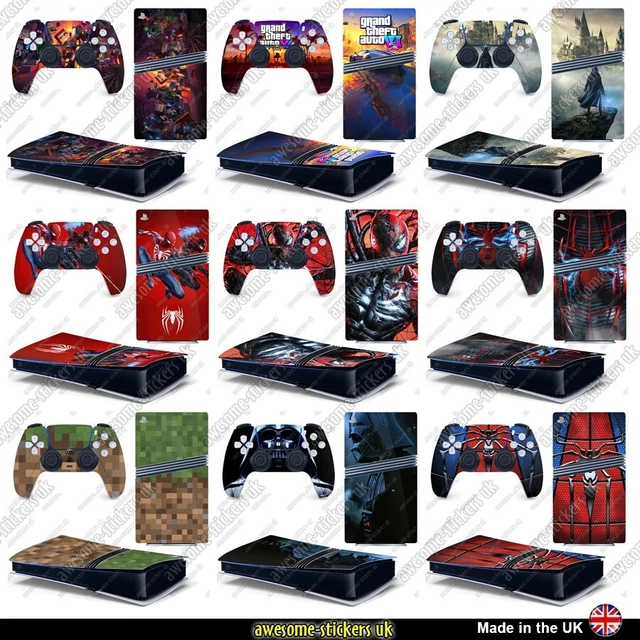 Vinyl Skin Sticker Decal Wrap For PlayStation PS5 Disc Console & 2 Controllers - Multicolor
