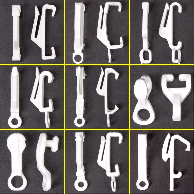 30X CURTAIN TRACK GLIDERS Hook Rail Runner LIKE Swish/Valance/Harrison