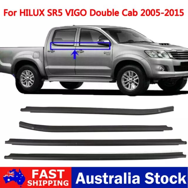 For Toyota Hilux cab 2005-2015 Window Glass Seals Door Belt Weather Strip AU NEW