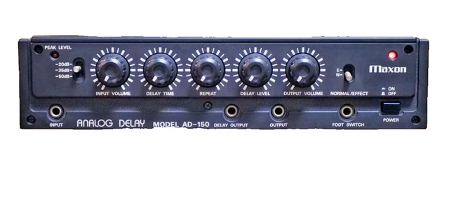 MAXON AD-150 ANALOG Delay Effect Unit Tested Working Cleaned