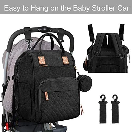 Baby Diaper Nappy Changing Backpack Set Mummy Large Multi-Function Travel Bag US 16