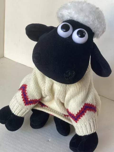 Vintage Shaun The Sheep Soft Toy Born To Play Aardman Plush 9” Wallace Gromit