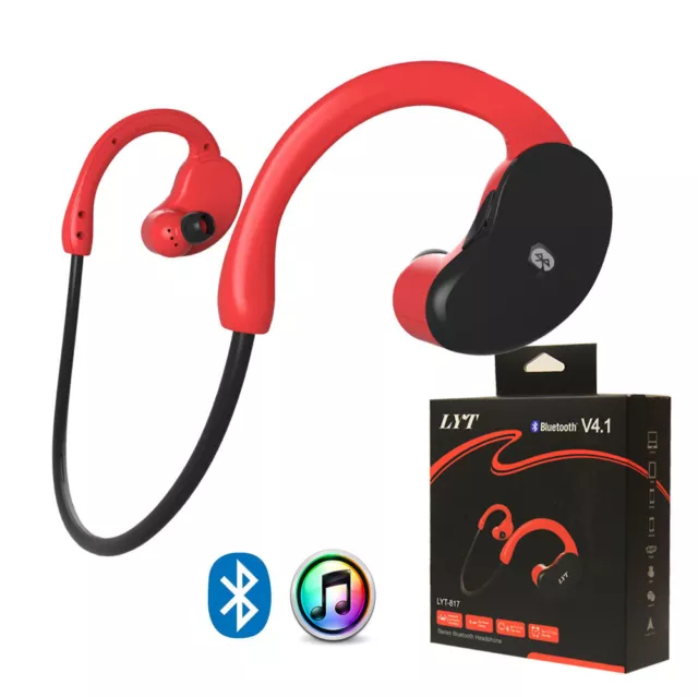 Wireless Bluetooth Headset Sport Stereo Headphone Earphone for iPhone Samsung