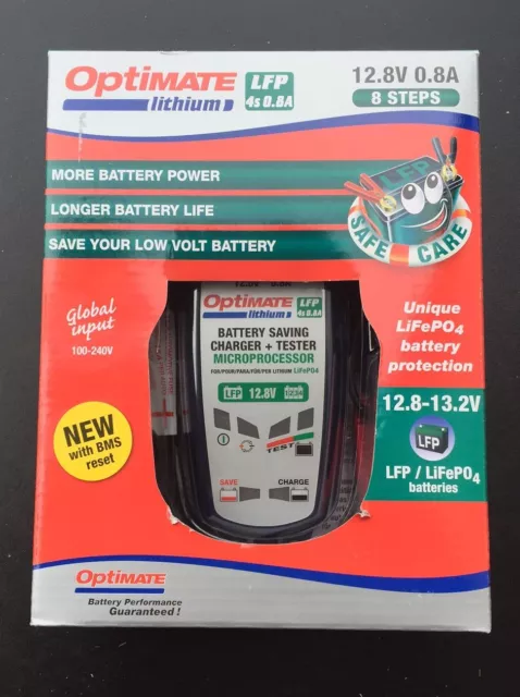 Optimate lithium Ionen Batterie Ladegerät - 12V 0,8 Ampere - TM-470, LFP LiFePO4