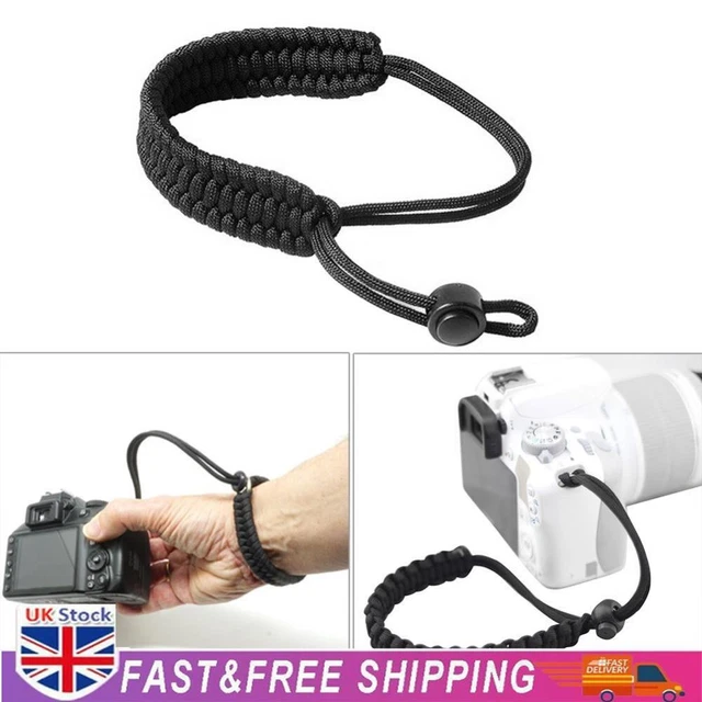 Nylon Camera Paracord Practical Ropes Men Women Camping Gear (Black)