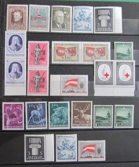 ÖSTERREICH nach 1945: ca. 20 Sondermarken postfrisch, siehe Bild