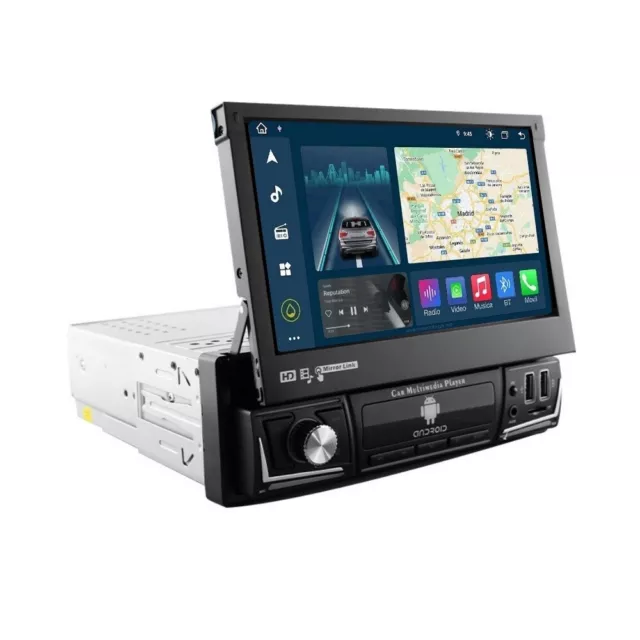 Radio navegador GPS universal 1 DIN, Pantalla de 7” FHD (1+16 GB)