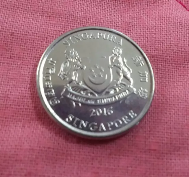 2016 SINGAPORE TWENTY CENTS 20 CENT COIN - Circulated (very good condition)